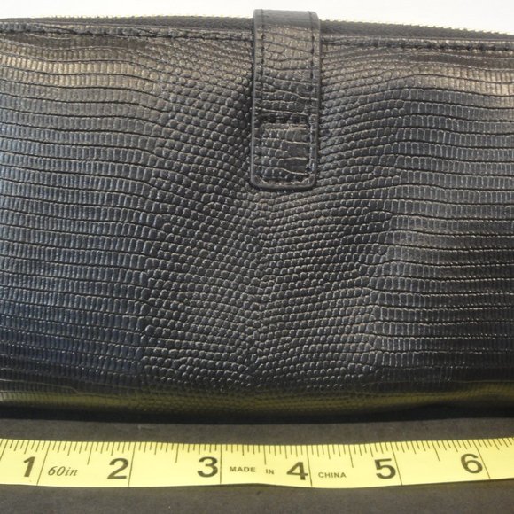 Joy Mangano Black Wallet with buckle clasp to add a Classy look 2 zipper… - Picture 2 of 7